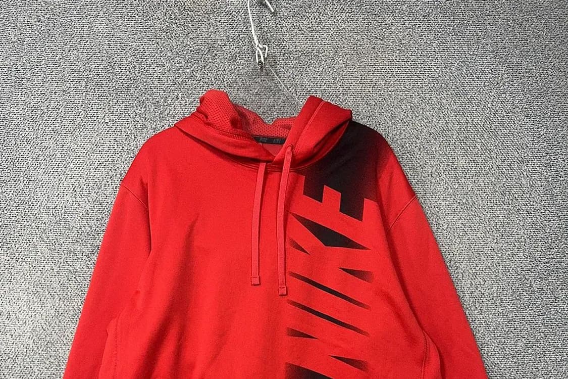 나이키 레드 빈티지 프린팅 후드티 XL 상품이미지3