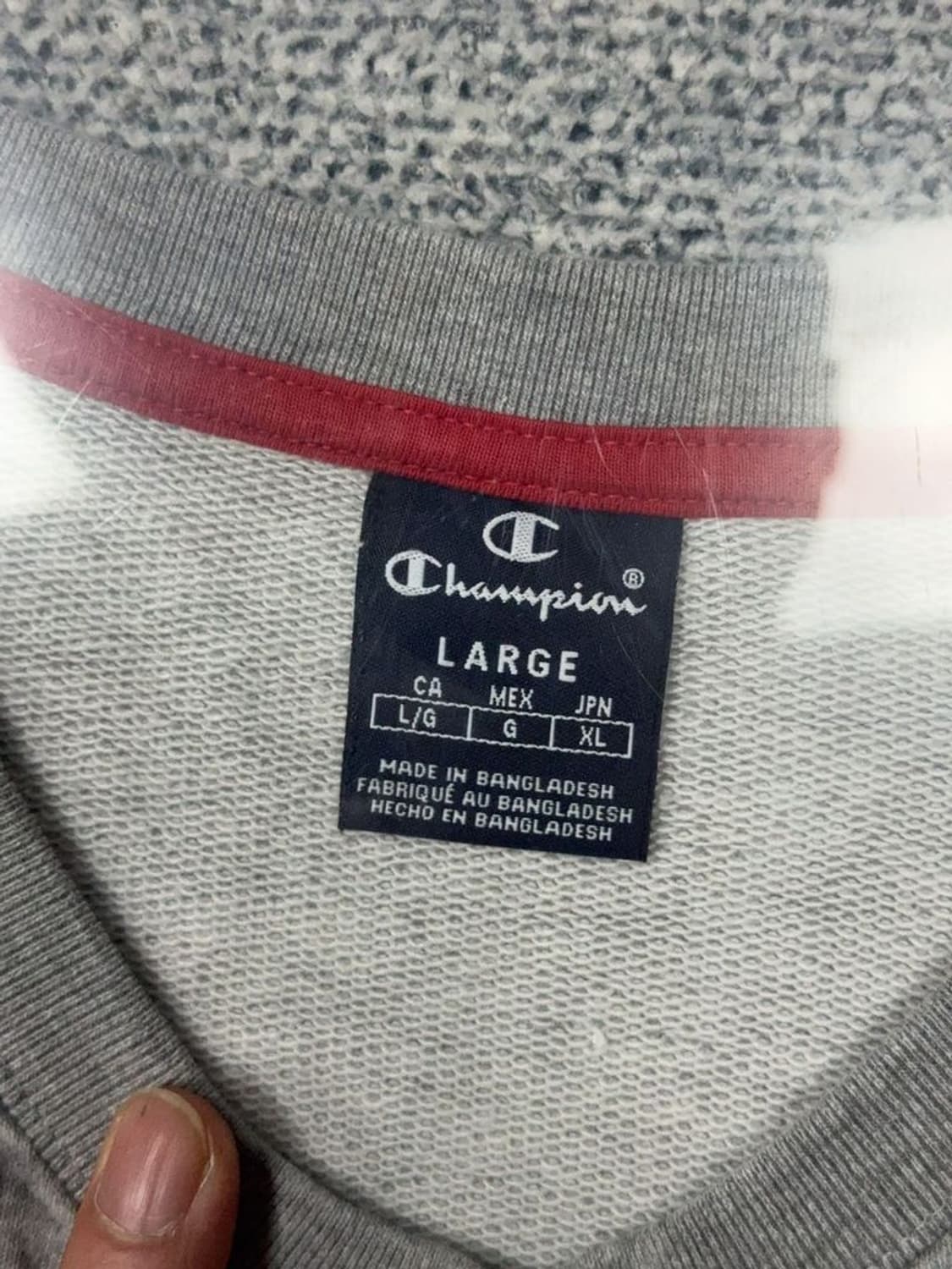 챔피온 라이트 그레이 스펠 로고 맨투맨 LARGE 상품이미지7