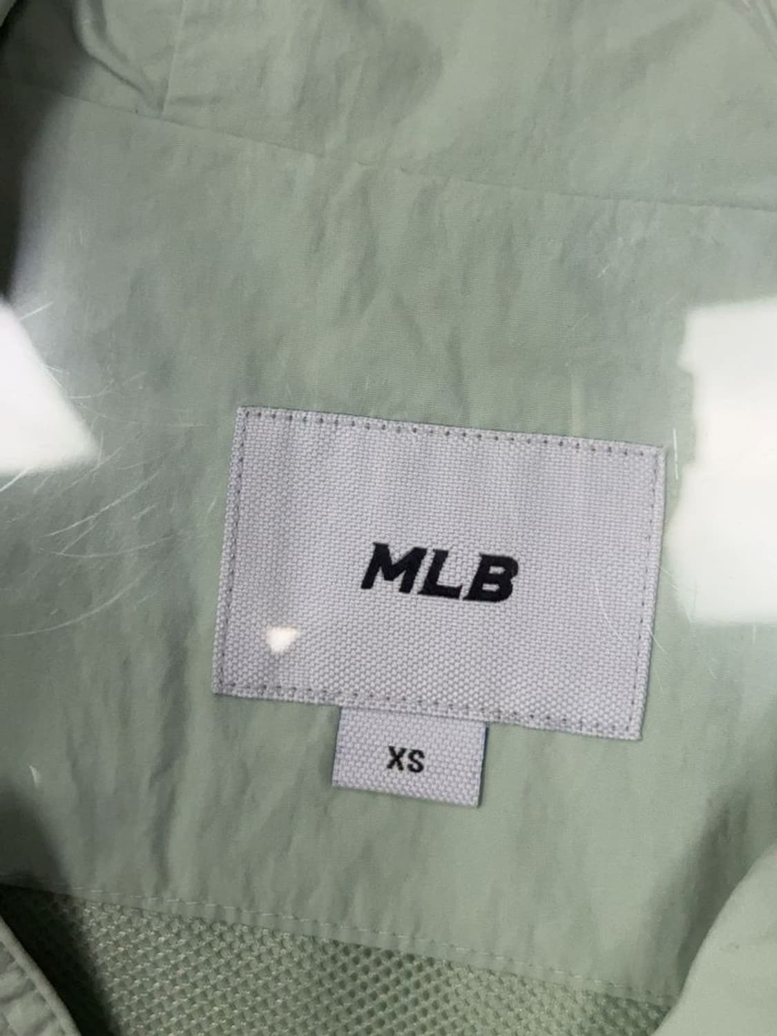 엠엘비 보스턴 자수 로고 크롭 라이트 그린 후드 바람막이 XS(85) 상품이미지7