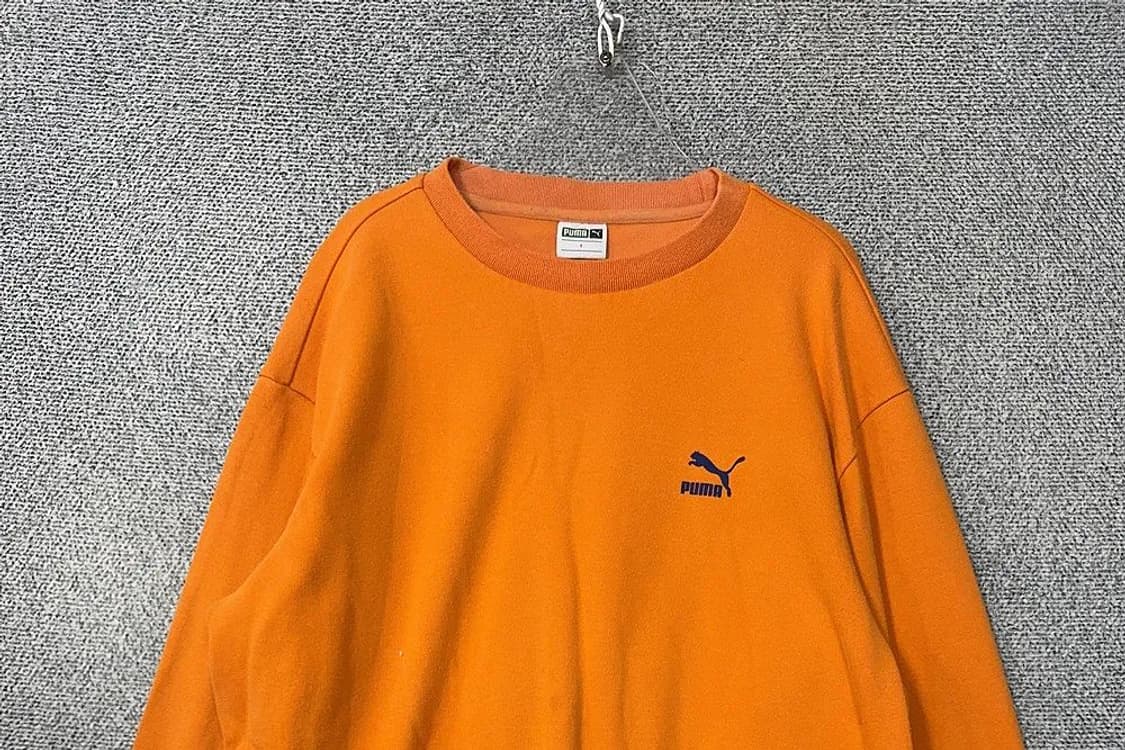 푸마 오렌지 로고 맨투맨 L 상품이미지3