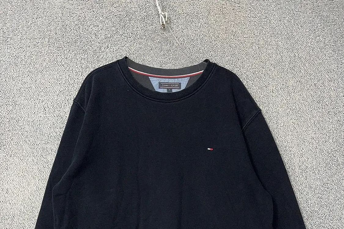 타미힐피거 블랙 로고 맨투맨 L 상품이미지3
