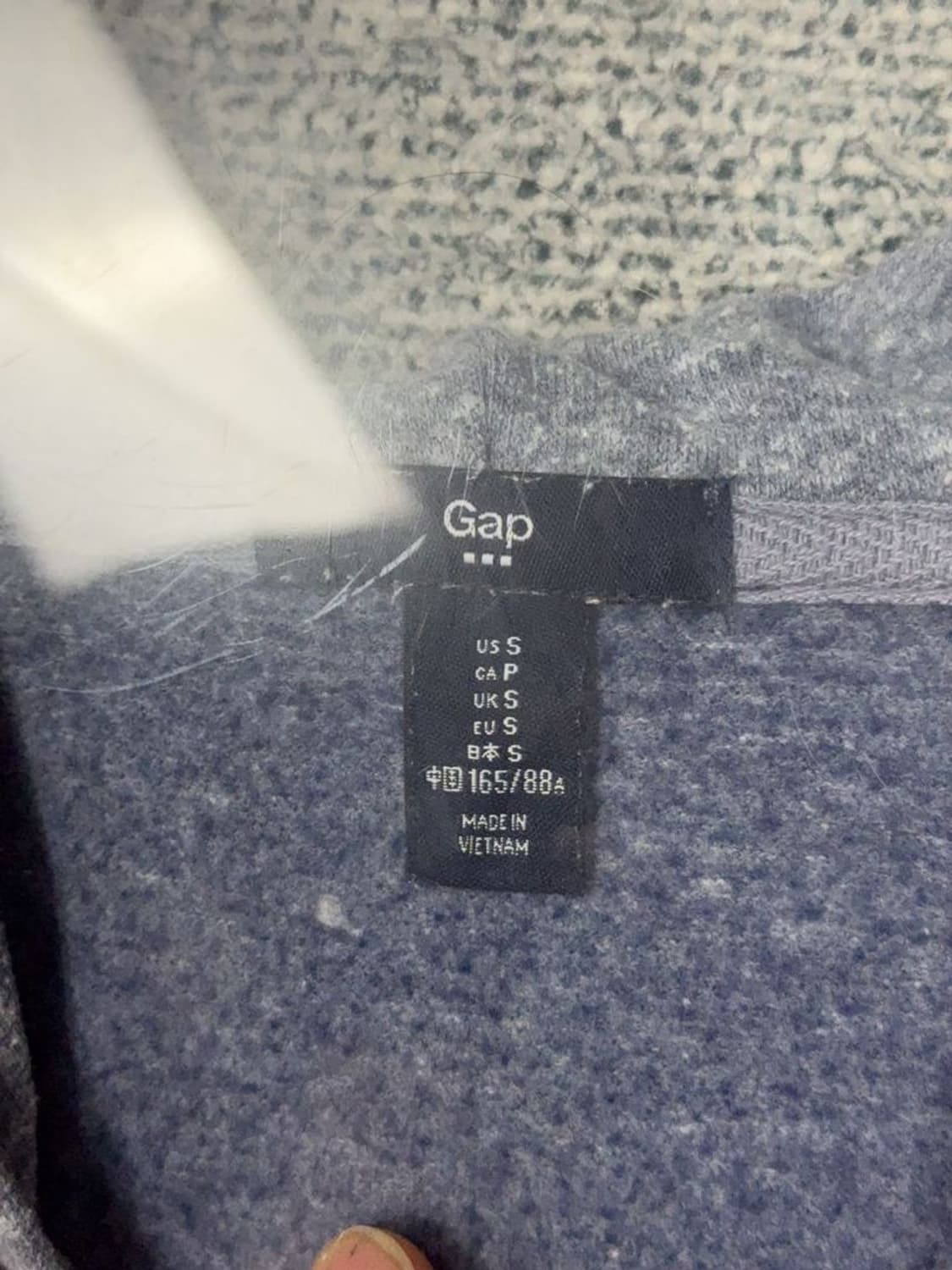 갭 스펠 로고 그레이 후드 집업 S 상품이미지8