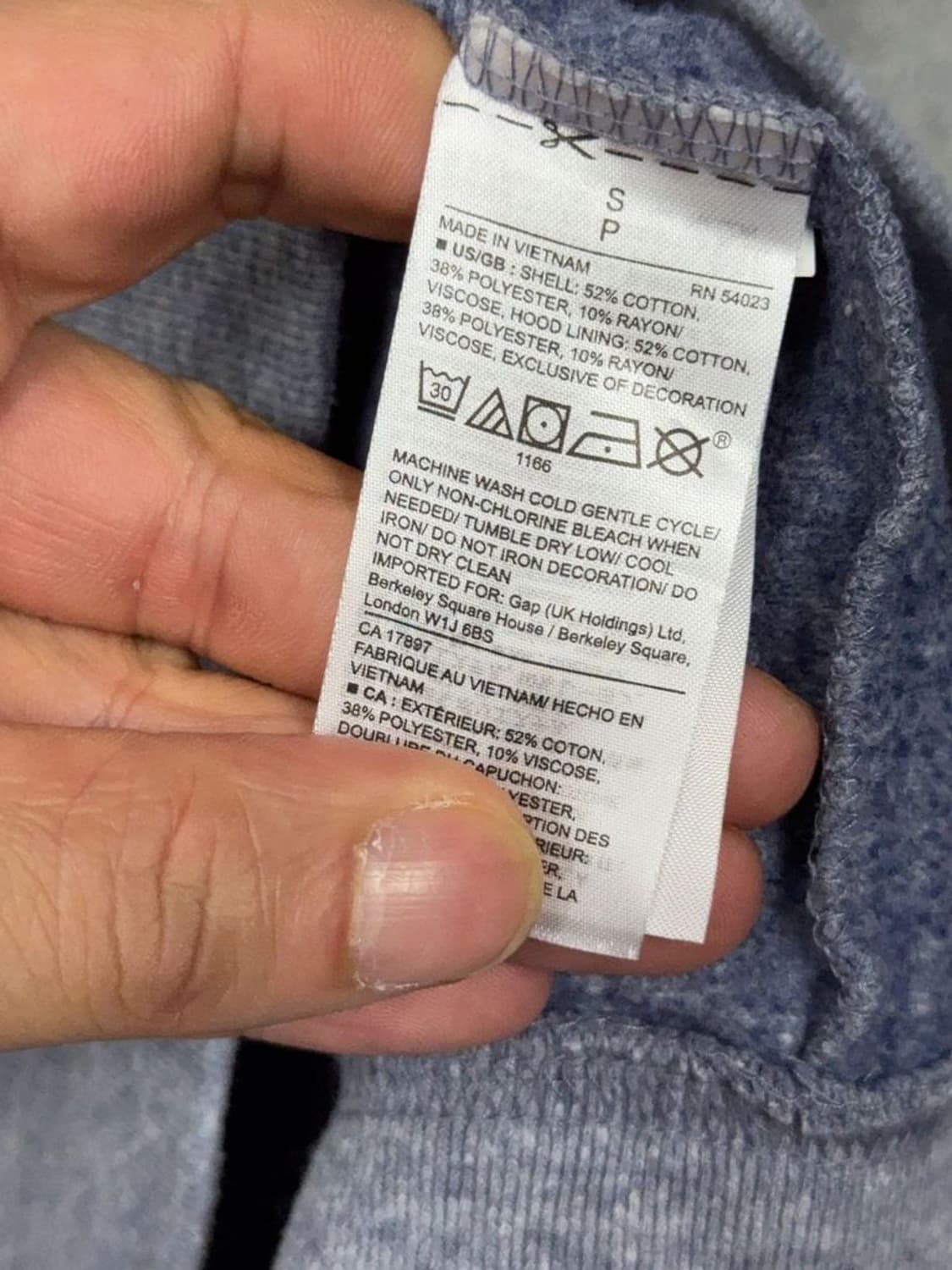 갭 스펠 로고 그레이 후드 집업 S 상품이미지9