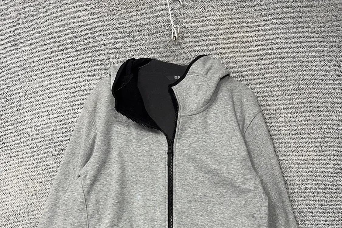유니클로 라이트 그레이 후드 집업 M 상품이미지3