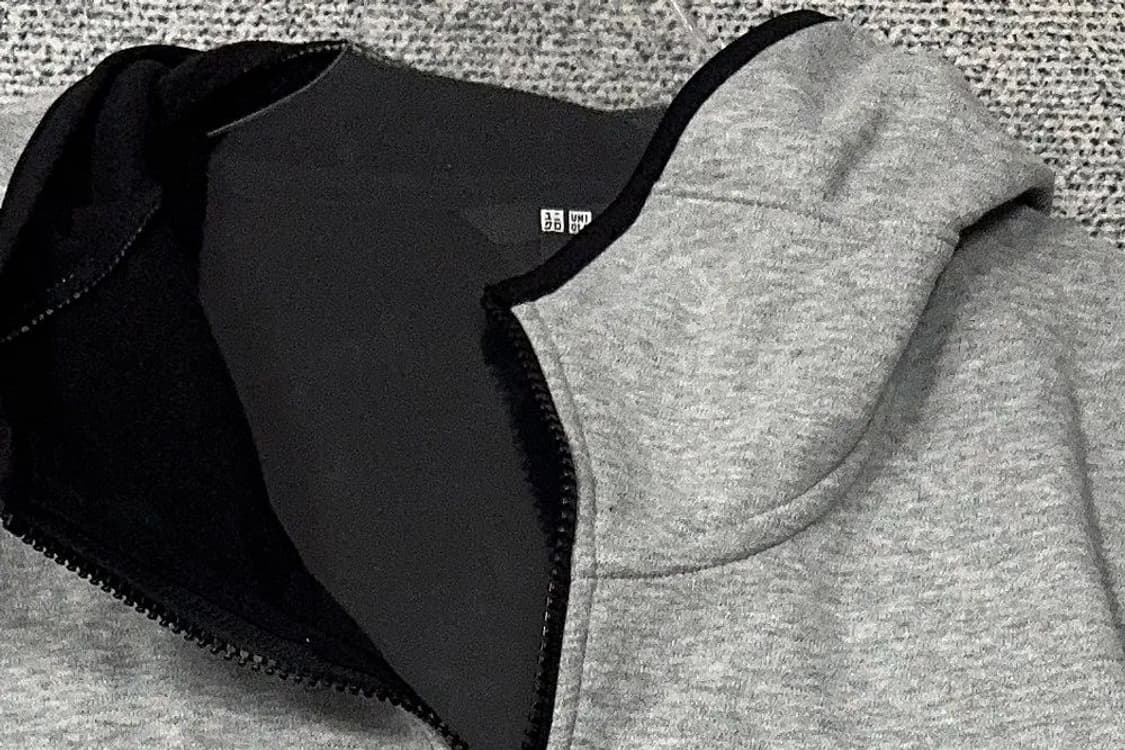 유니클로 라이트 그레이 후드 집업 M 상품이미지5