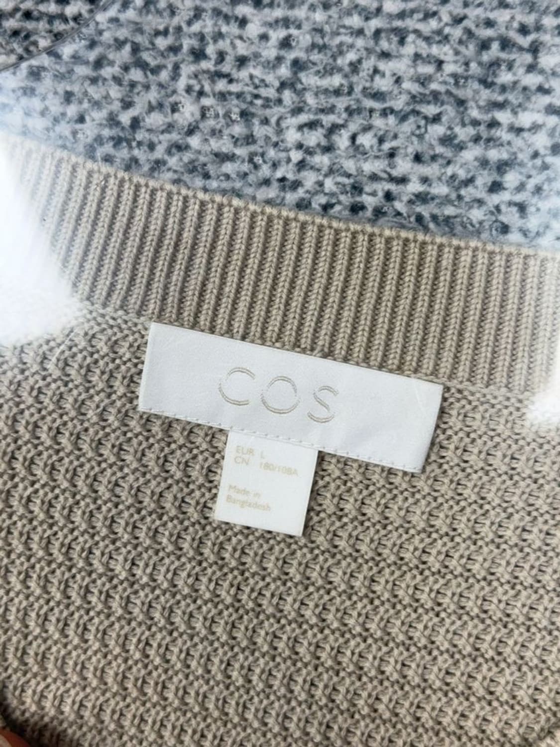코스 베이지 남성 오버핏 코튼 니트 L 상품이미지7