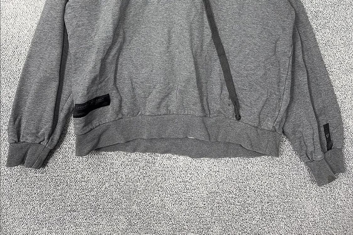 라이프워크 그레이 로고 오버핏 후드티 L 상품이미지4