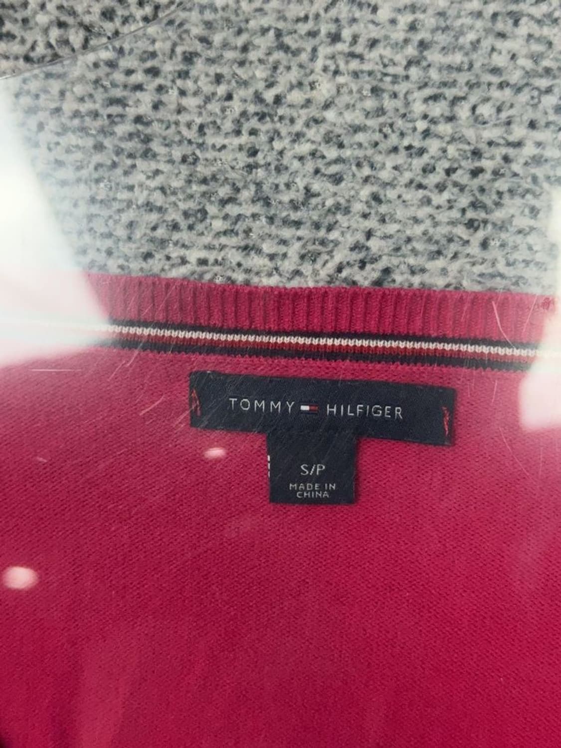 타미힐피거 핑크 브이넥 캐주얼 니트 S/P 상품이미지8