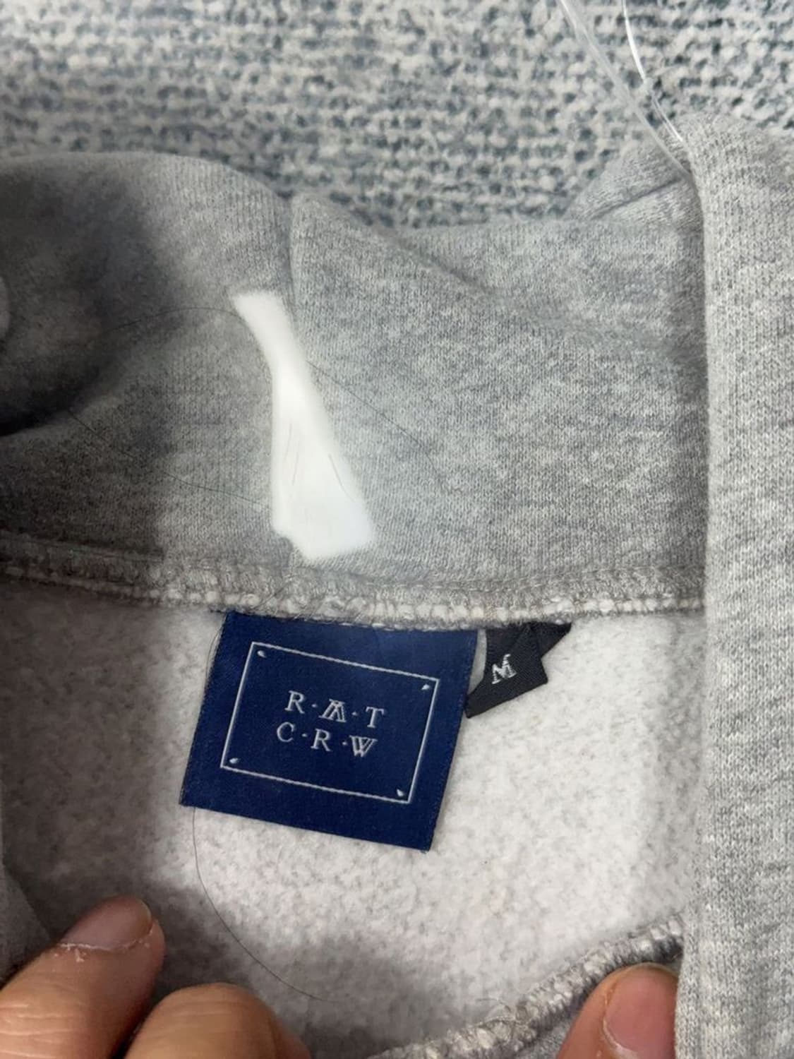 로맨틱크라운 라이트 그레이 로고 오버핏 후드티 M 상품이미지6