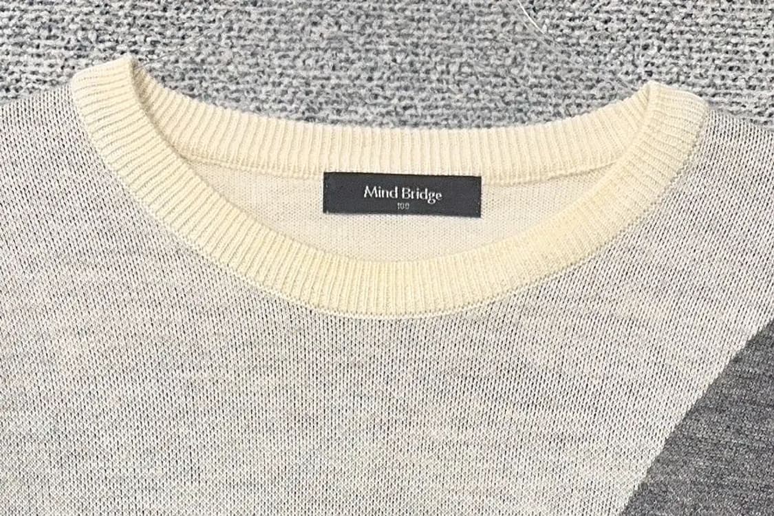 마인드브릿지 그레이 멀티컬러 아크릴 니트 100 상품이미지5