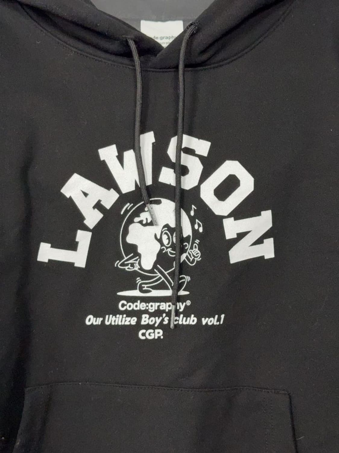 코드그라피 프린팅 블랙 후드티 S 상품이미지8