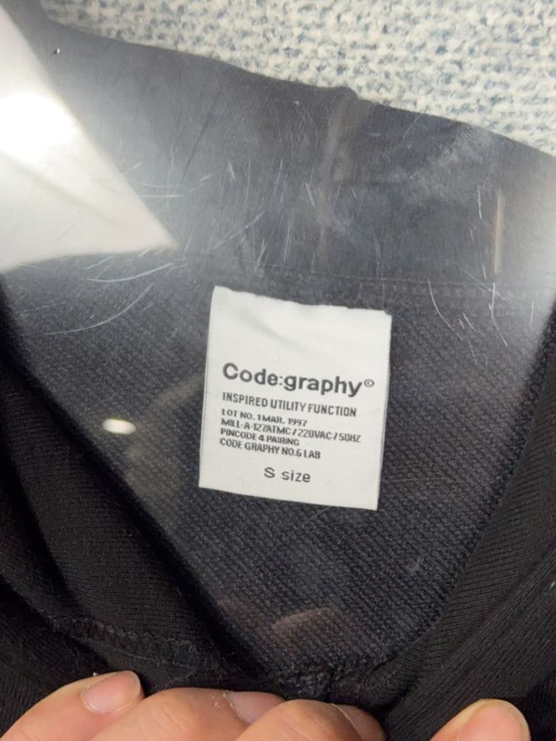 코드그라피 프린팅 블랙 후드티 S 상품이미지9