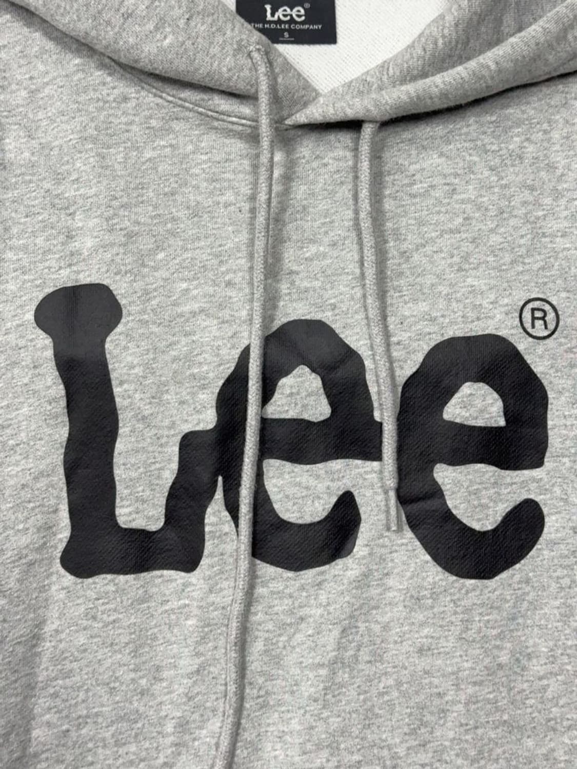 리 프린팅 라이트 그레이 후드티 S 상품이미지6