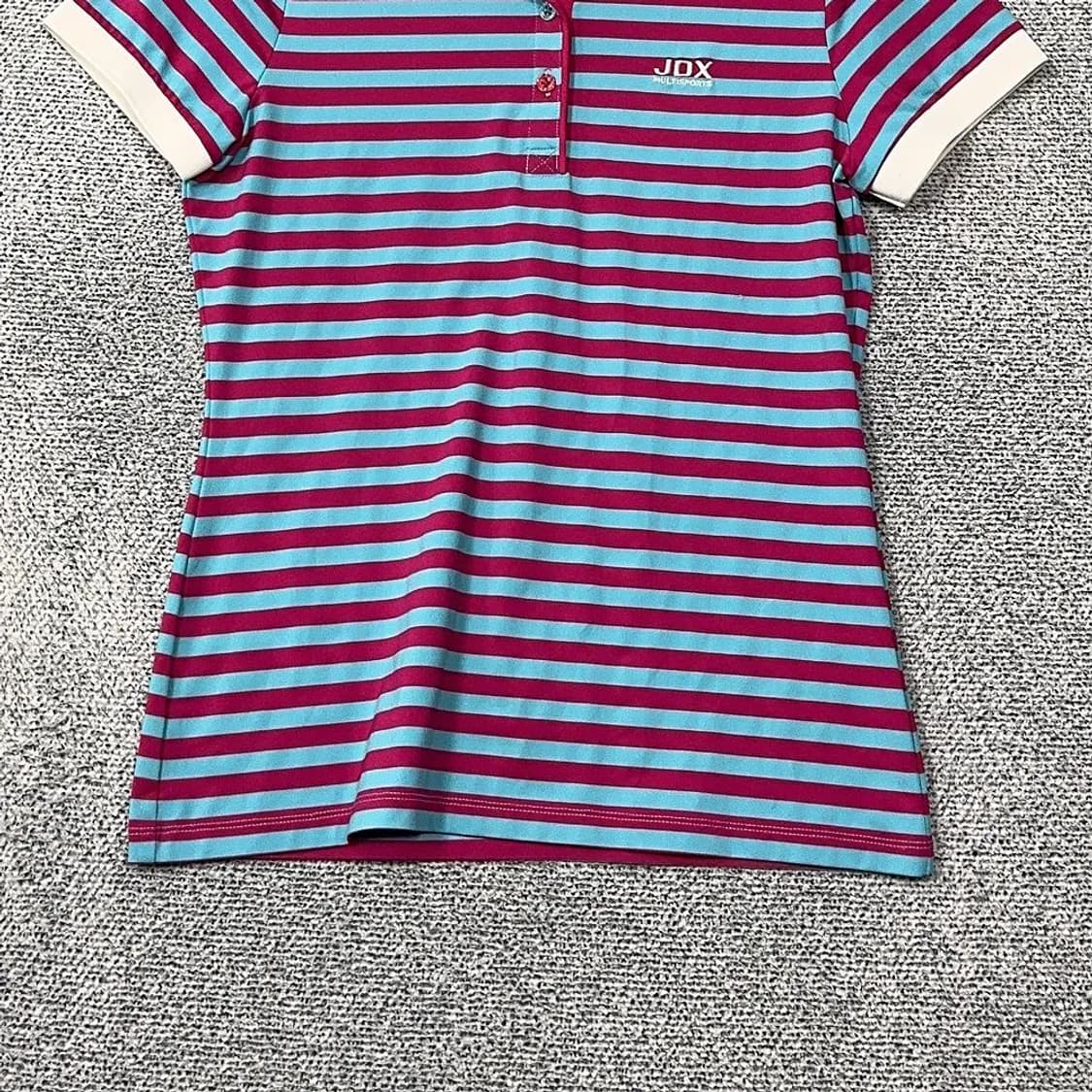JDX 스트라이프 골프 로고 반팔 카라티 SIZE 090 상품이미지4
