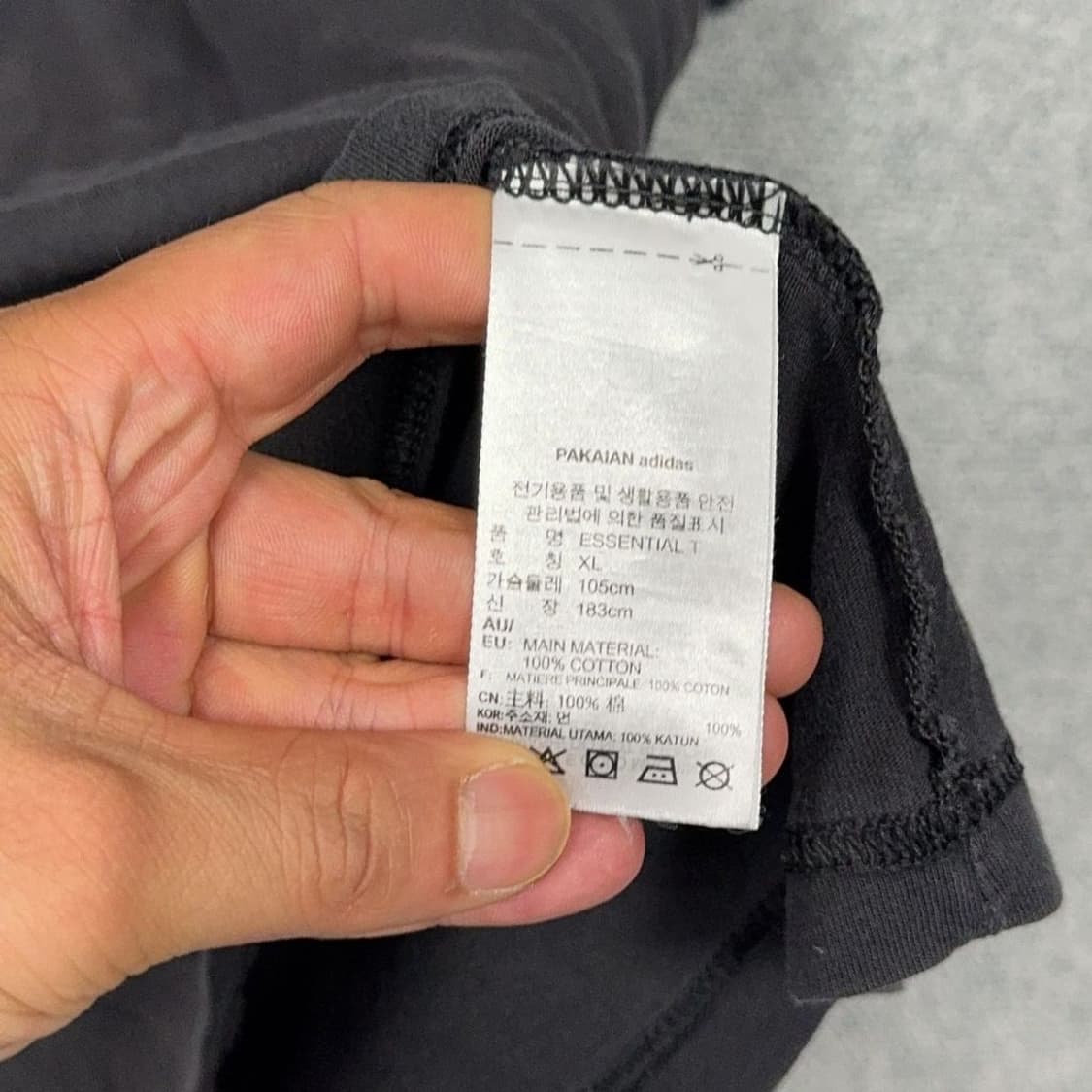 아디다스 불꽃 로고 블랙 반팔 티 XL 상품이미지6