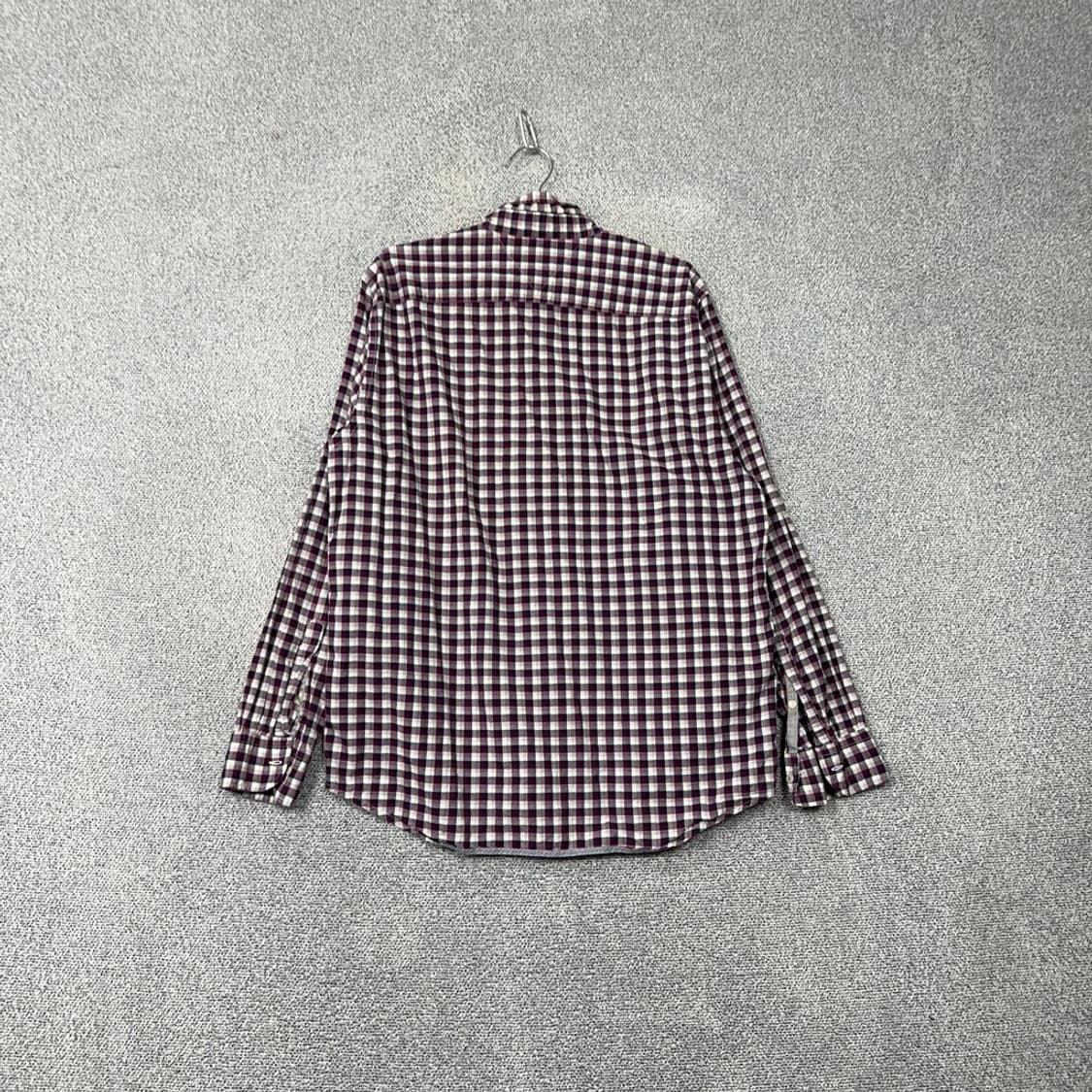 타미힐피거 캐주얼 로고 버건디 셔츠 XL 상품이미지2