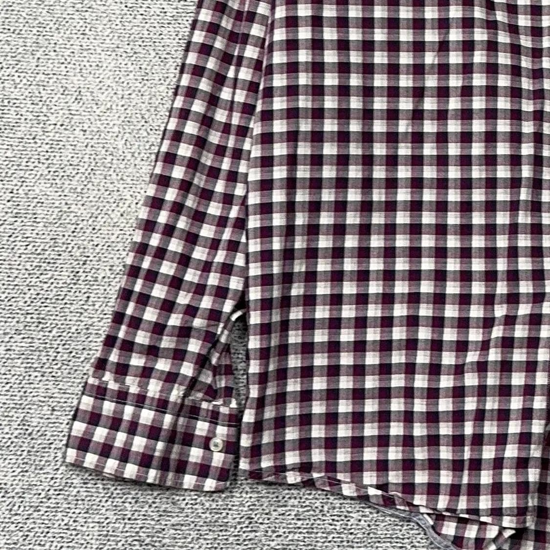 타미힐피거 캐주얼 로고 버건디 셔츠 XL 상품이미지3
