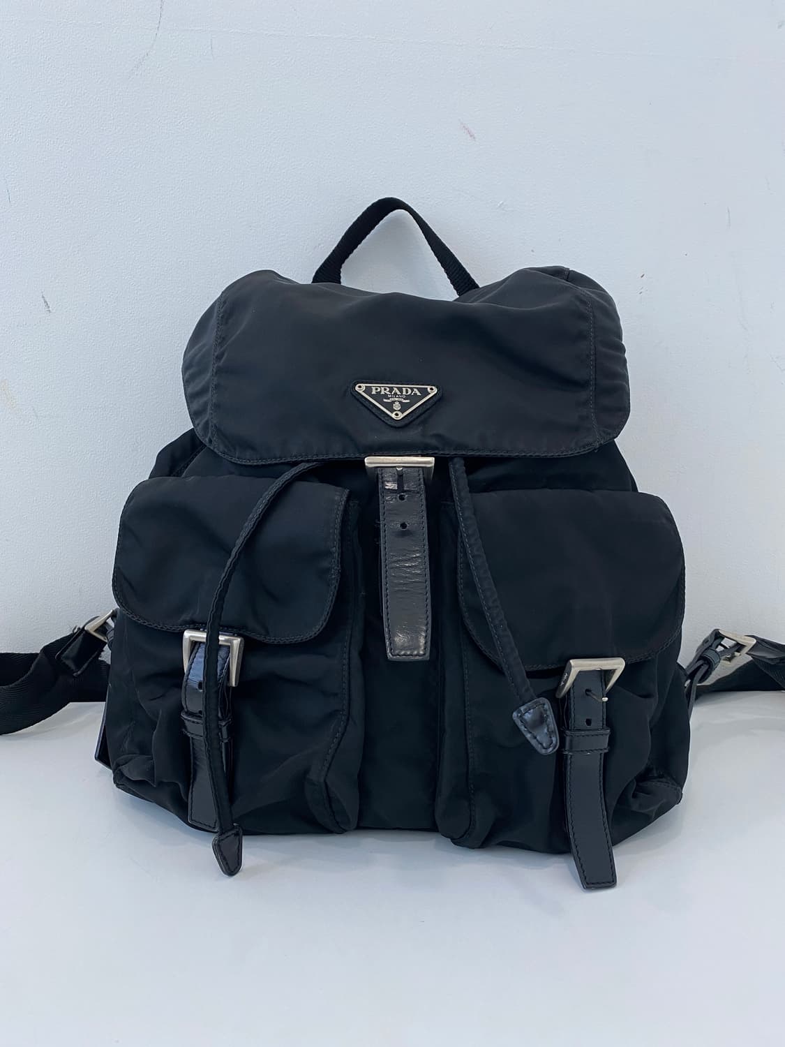프라다 테수토 나일론 투포켓 블랙 백팩 상품이미지1