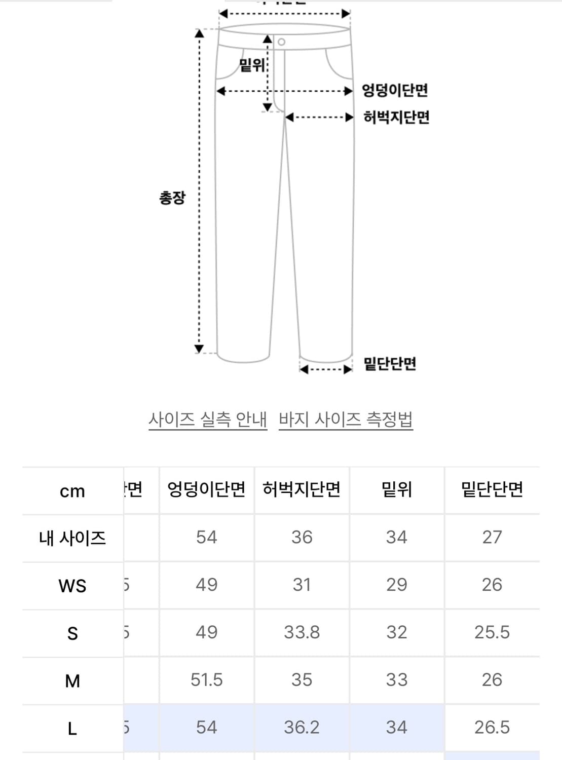 세터 워시드 데님 팬츠 L 상품이미지8