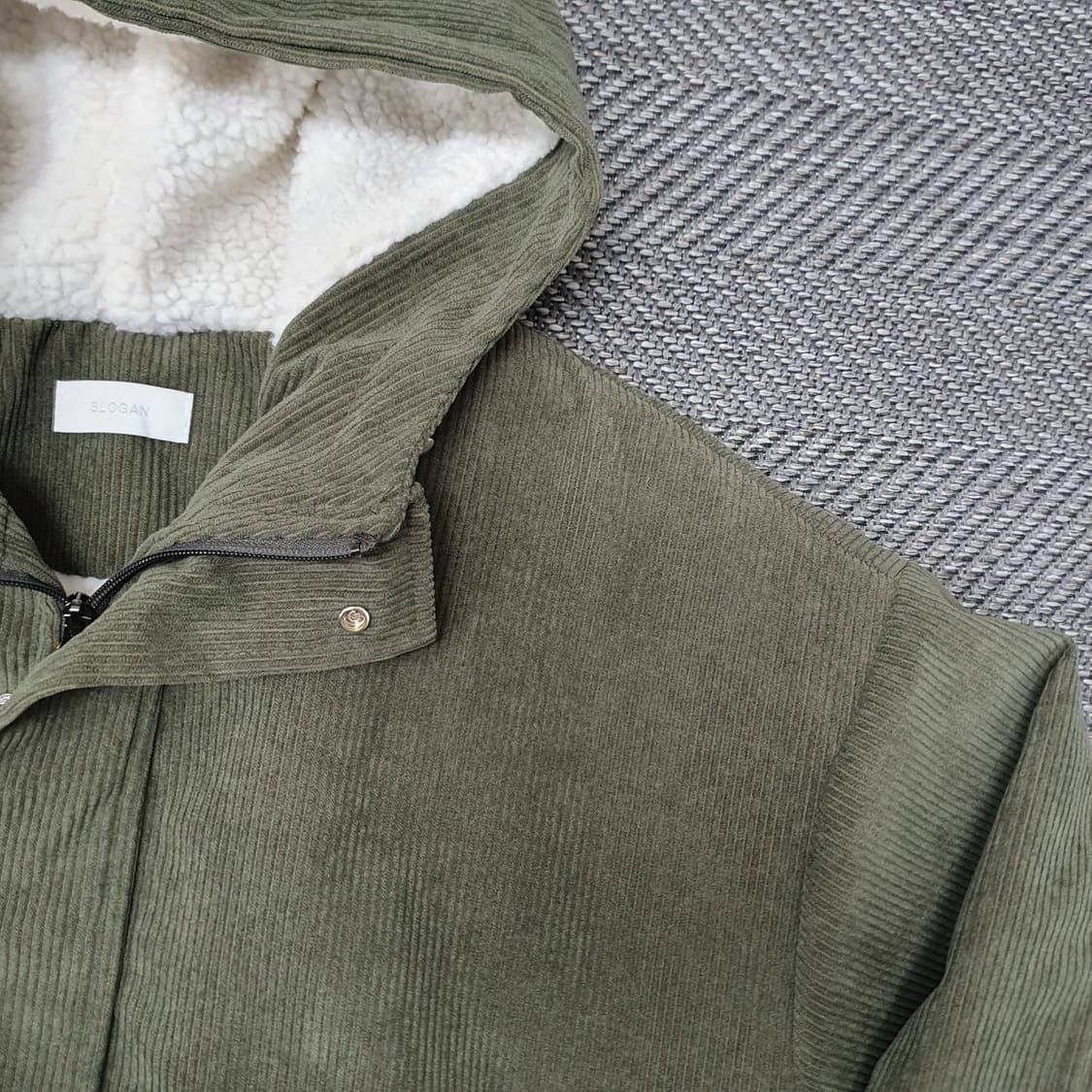 심플한 양털 골덴 후드잠바 남자105 상품이미지5