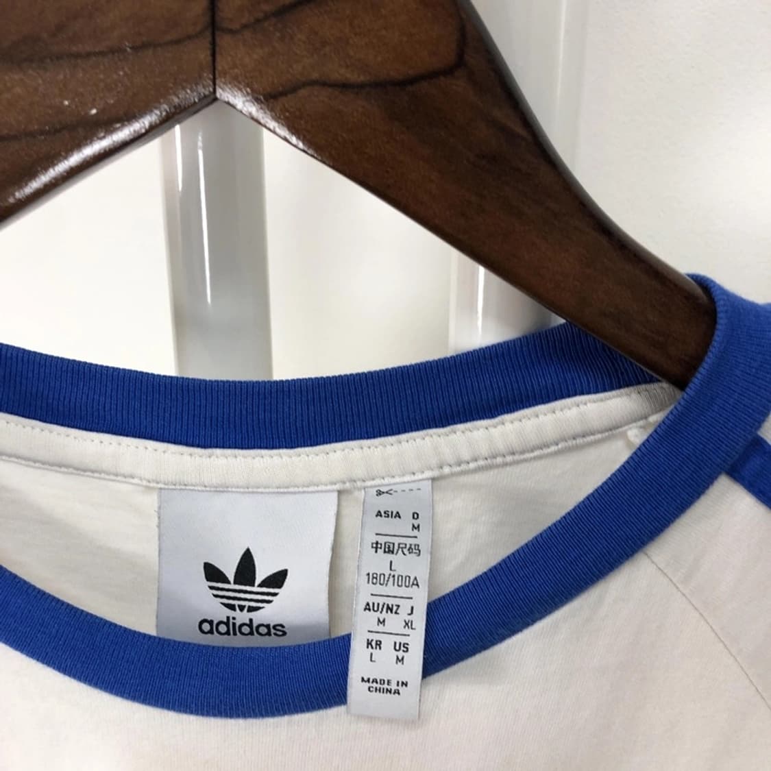 아디다스 정품 링거티 3stripes 반팔 코발트 블루 상품이미지4