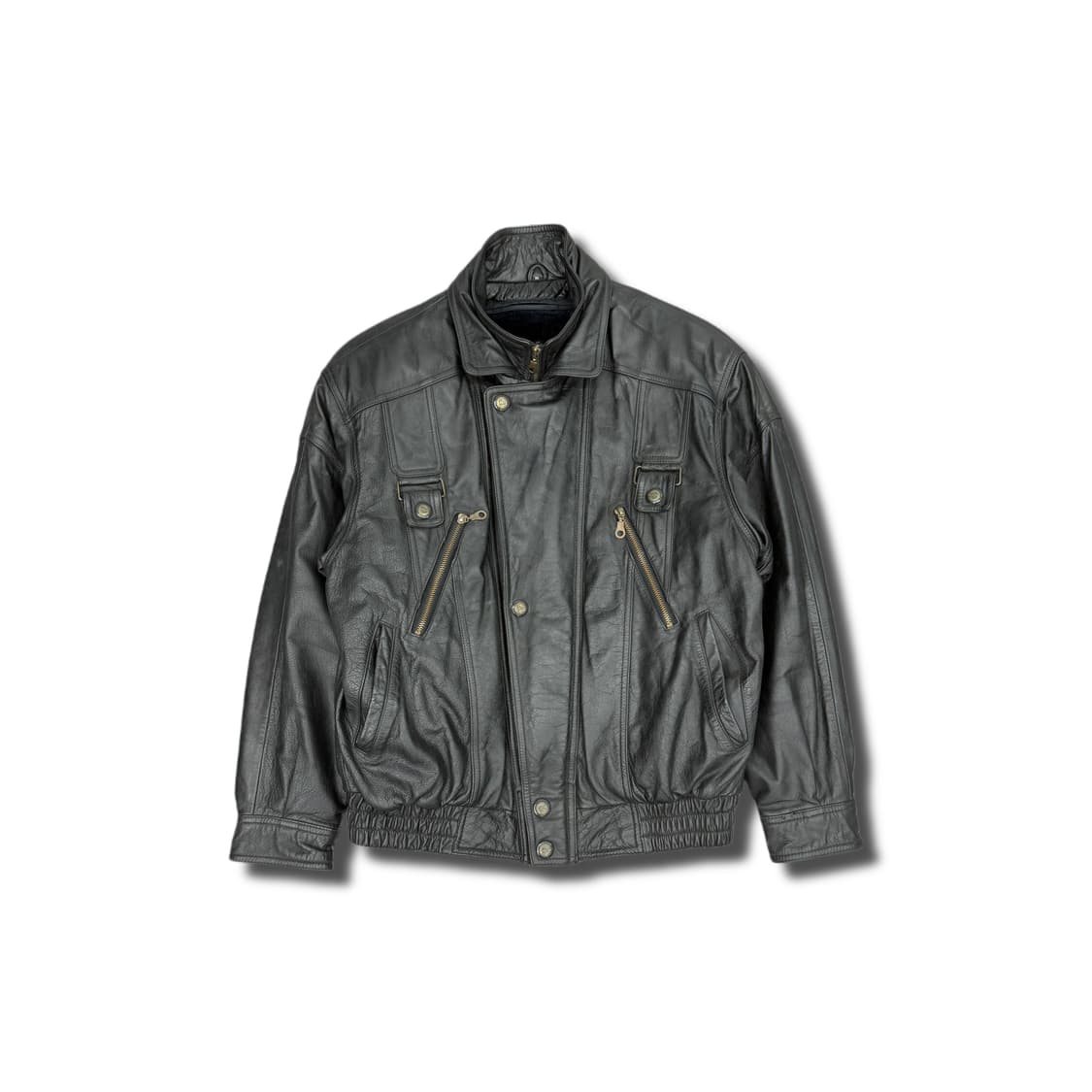 Cow Leather biker bomber 상품이미지1