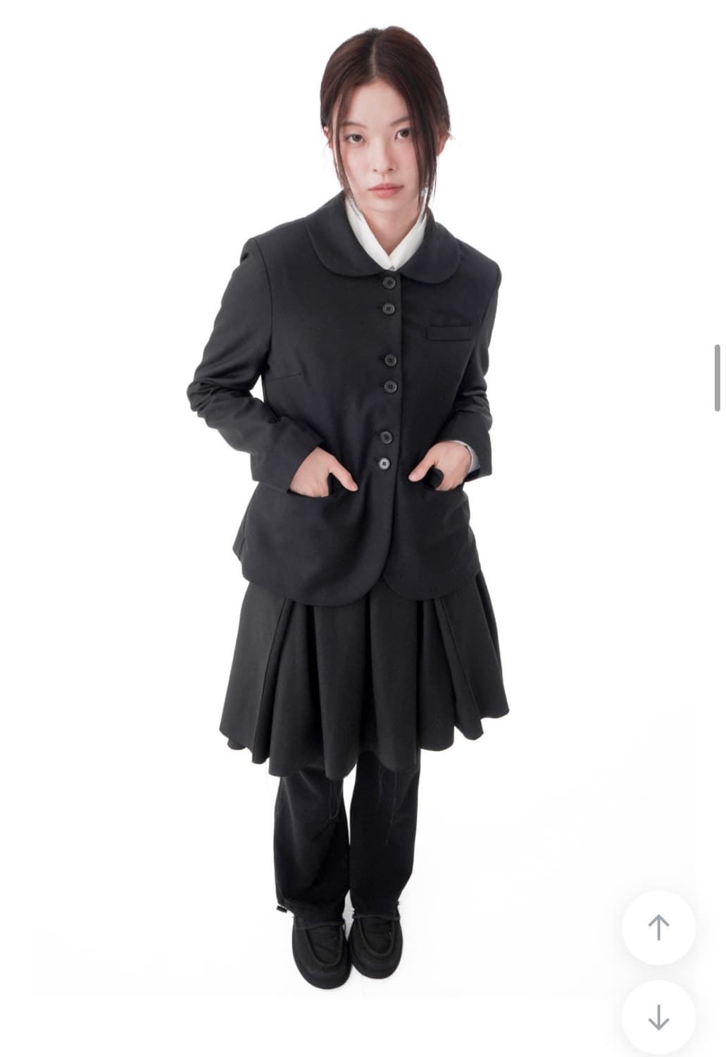 코이세이오st 블랙 자켓 스커트 셋업 상품이미지1