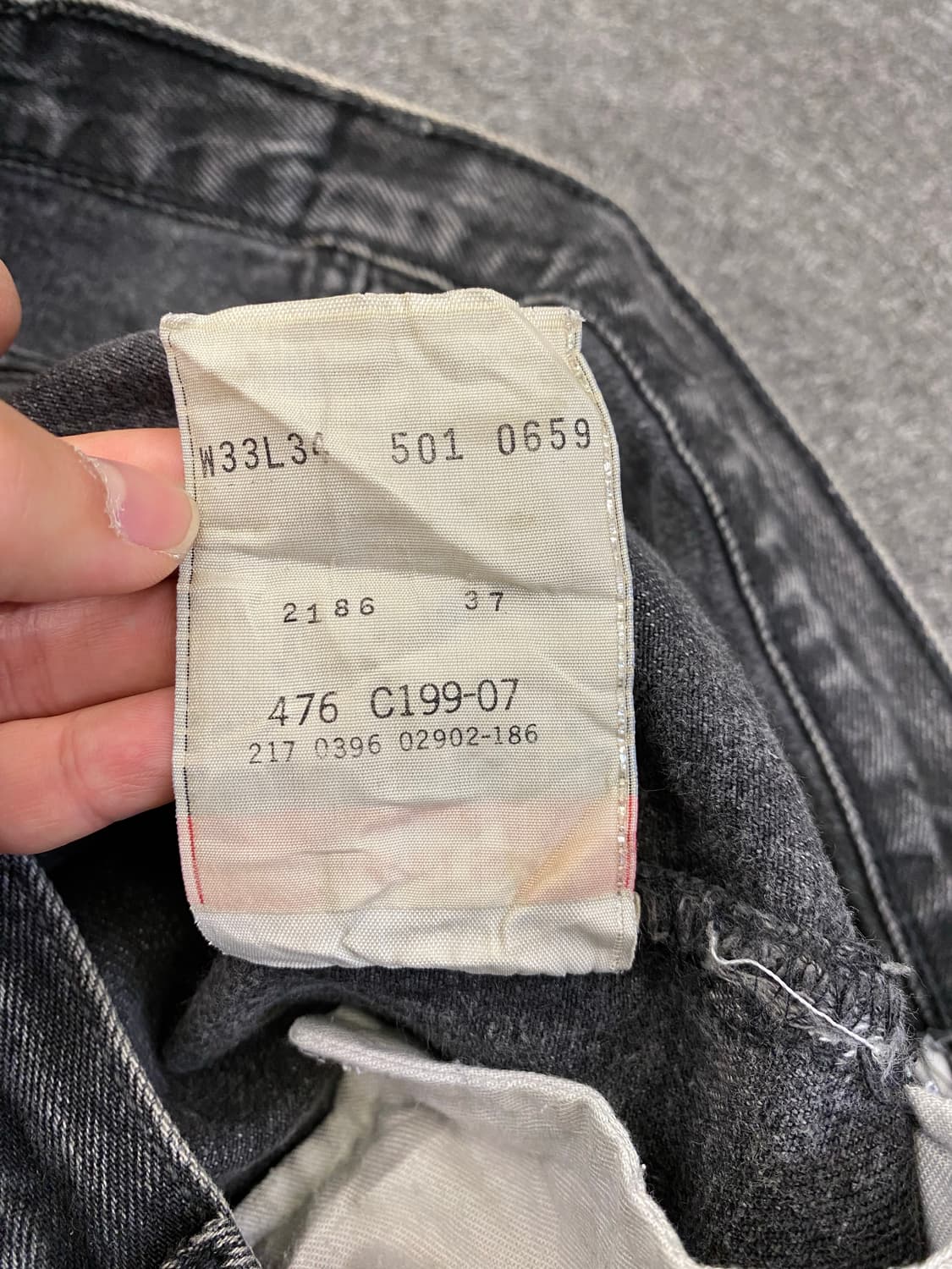 90s Levis 리바이스 501 흑청 데님팬츠 상품이미지10