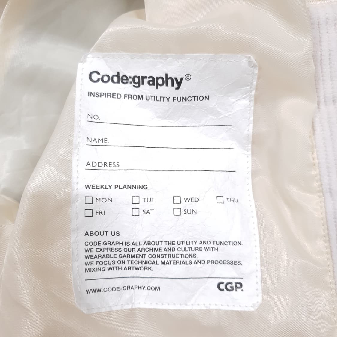 CGP 코드그라피 신형 23FW 코듀로이 배색 바시티 자켓 크림 M 상품이미지7