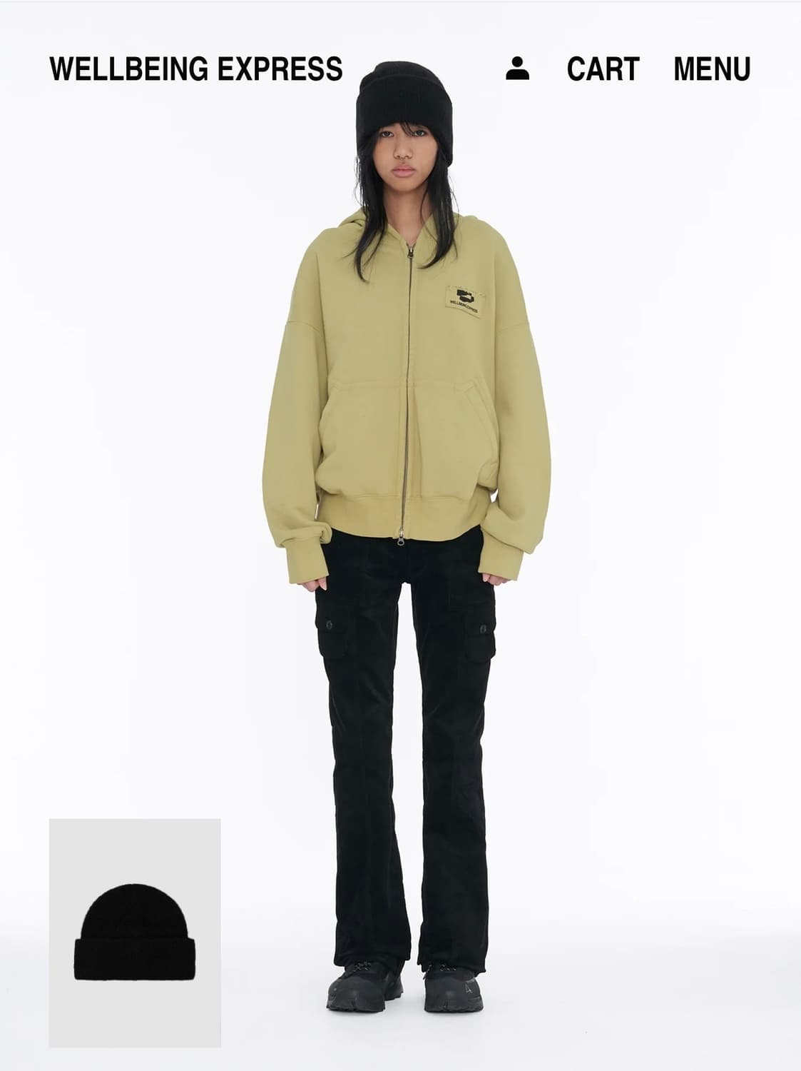 웰빙익스프레스 shaggy cut beanie black 상품이미지4