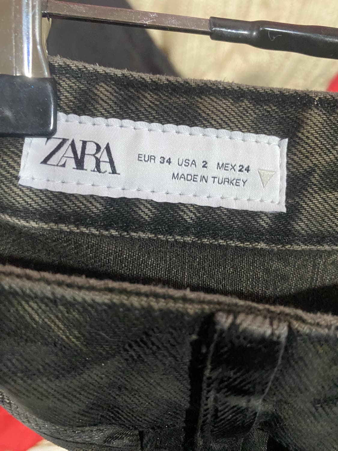 ZARA 데님 팬츠 블랙 EUR34 상품이미지5