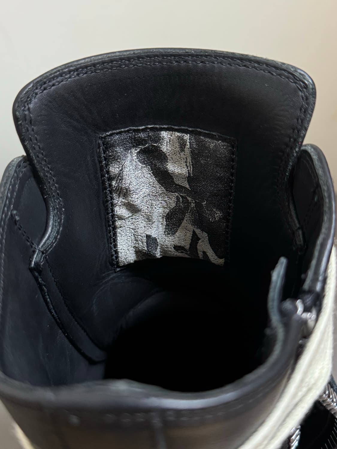 릭오웬스 라몬즈 하이탑 레더 스니커즈 37 상품이미지7