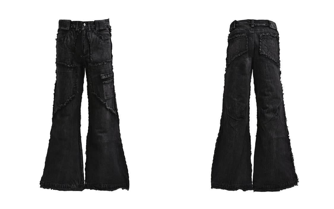 Nofaith studios 블랙 플레어 데님 S 상품이미지1