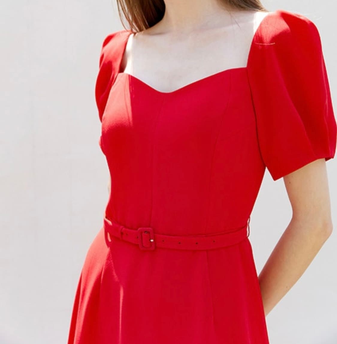 브라이드앤유 레드 원피스 상품이미지3