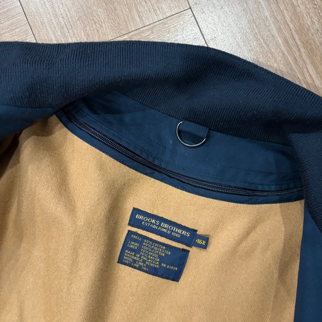 브룩스 브라더스 네이비 코튼&나일론 믹스 해링턴 자켓 상품이미지6