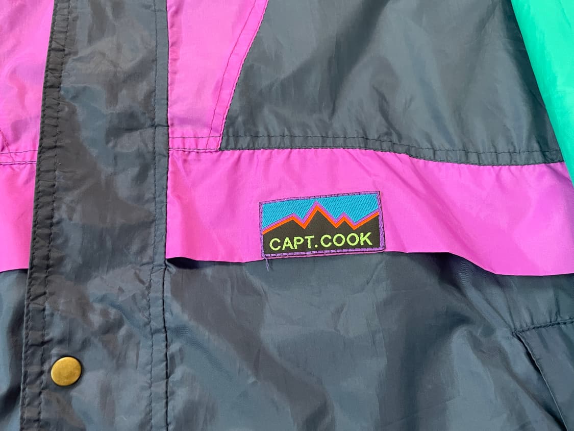 8~90s CAPT. COOK 트라이컬러 윈드브레이커 J03190 상품이미지3