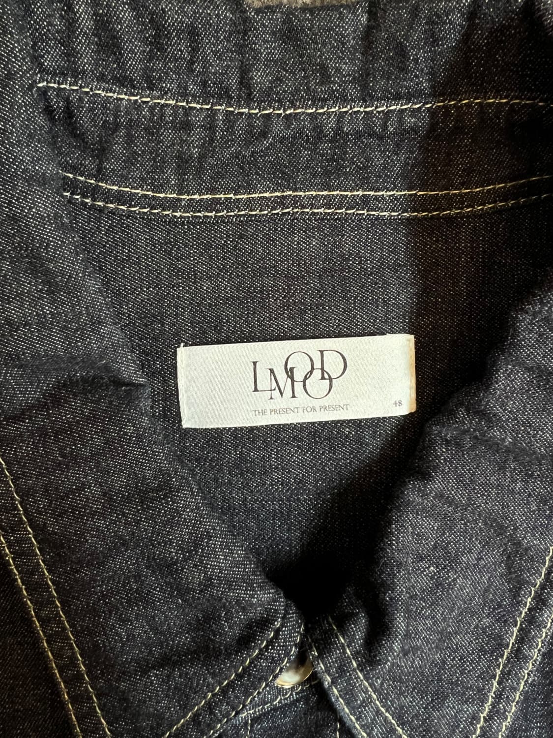 엘무드(LMOOD) 데님 웨스턴 셔츠 L 상품이미지3