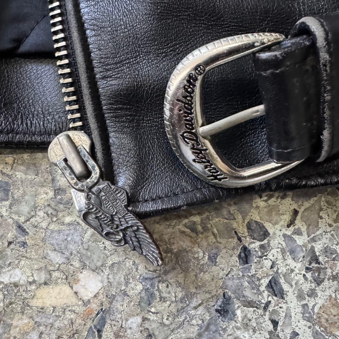 [L] Harley davidson 할리데이비슨 가죽 라이더 자켓 상품이미지7