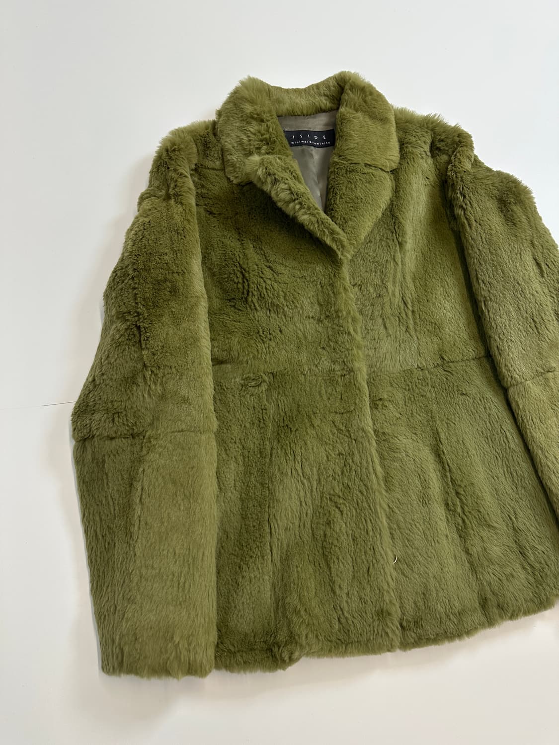 vintage rabbit 퍼자켓 44/55 올리브컬러 상품이미지1