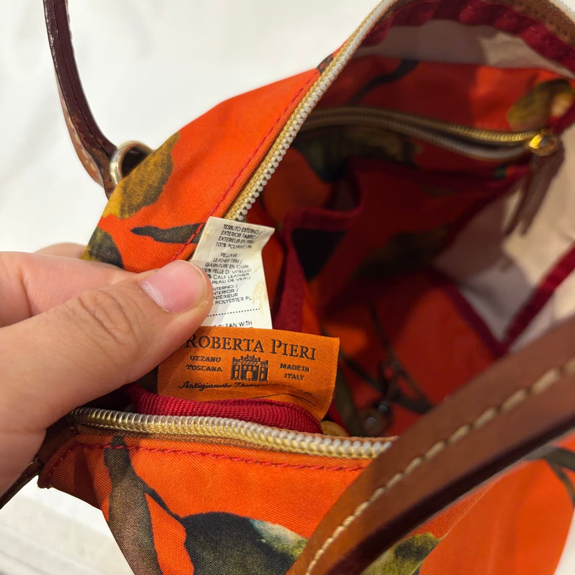 로베르타 피에리 오렌지 플라워 토트백 가방 상품이미지7