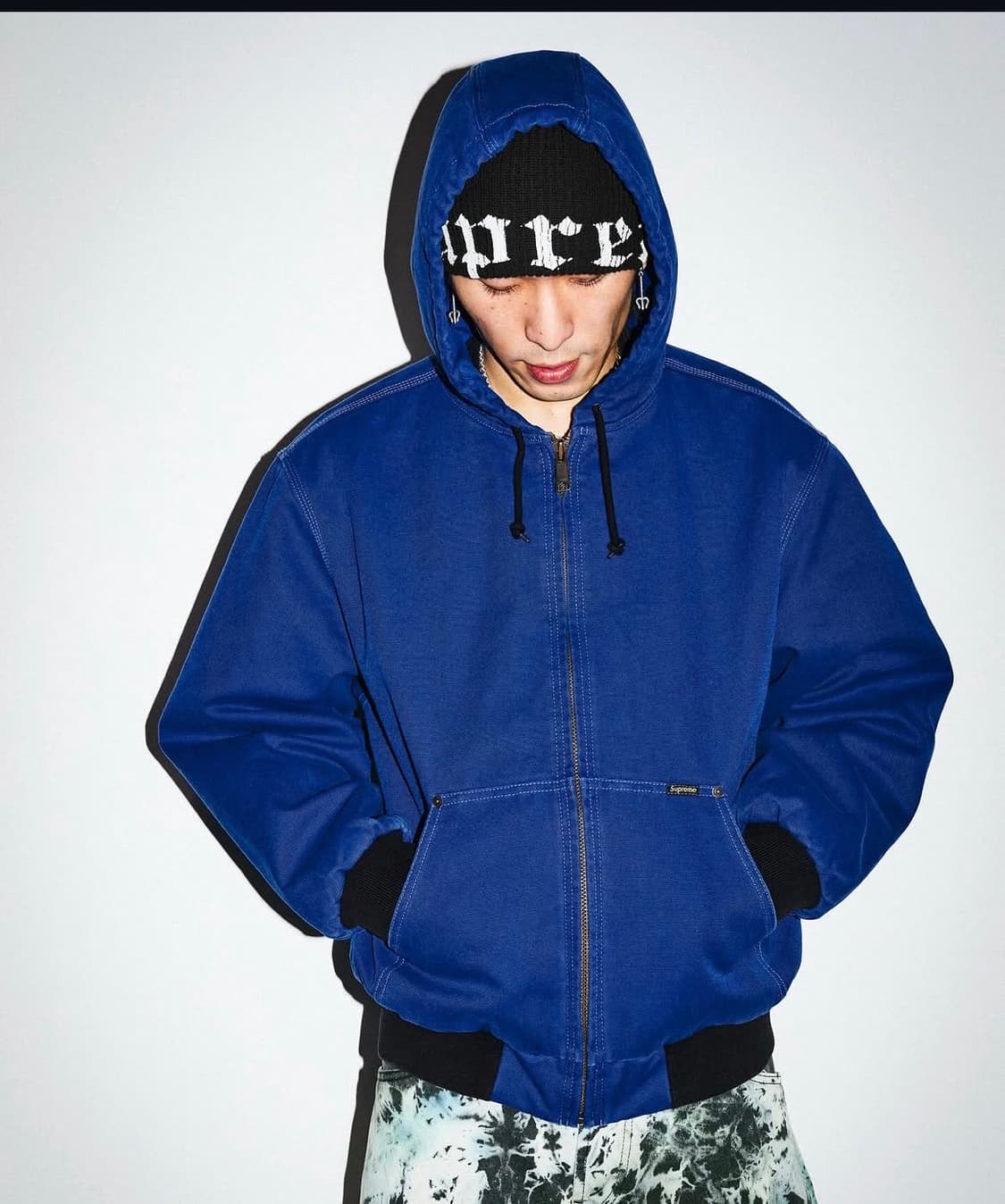 슈프림 미스피츠 워크 후드 집업 로열 블루 상품이미지2