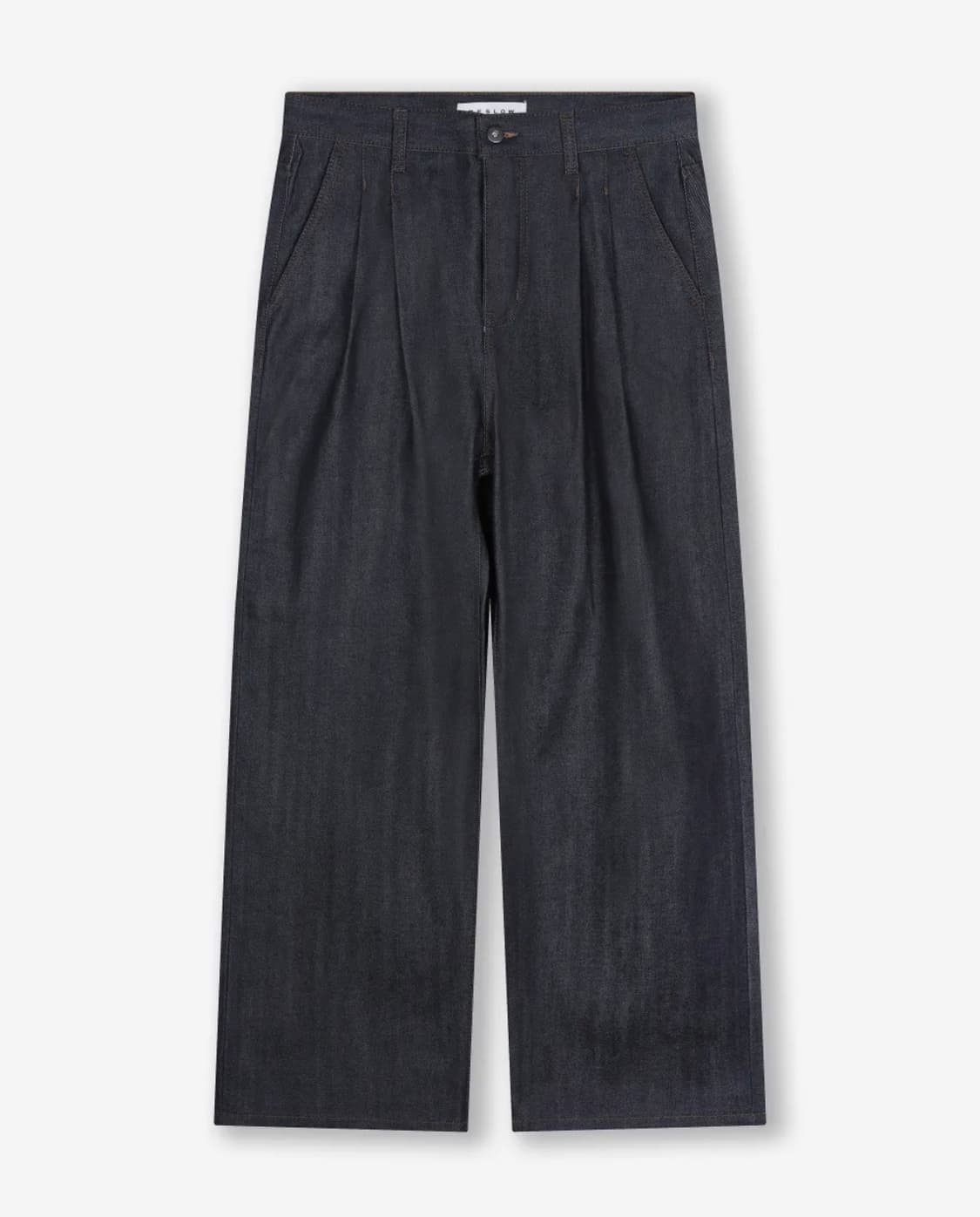 WIDE FIT TWO TUCK SELVAGE DENIM PANTS IN 상품이미지1