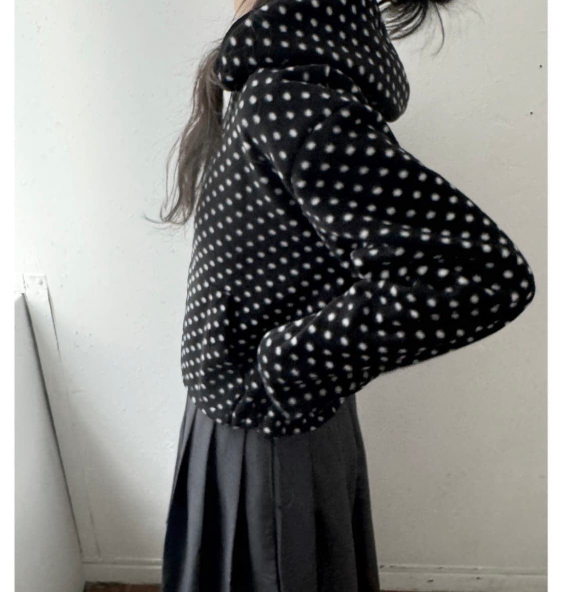 DOT FLEECE HOODIE ZIP-UP 상품이미지1