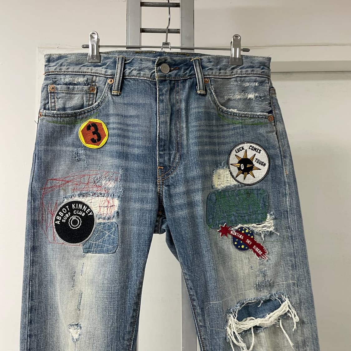 리바이스 513 패치워크 데님 팬츠 W32 L32 상품이미지6