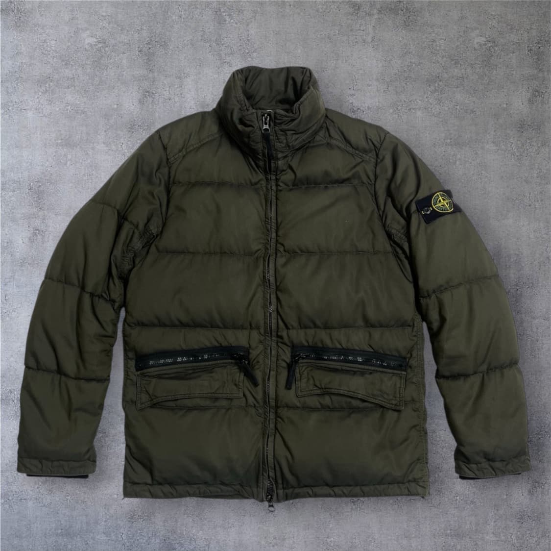 스톤아일랜드 Stone island 카키 라이트 써모 코튼 패딩 M 상품이미지1