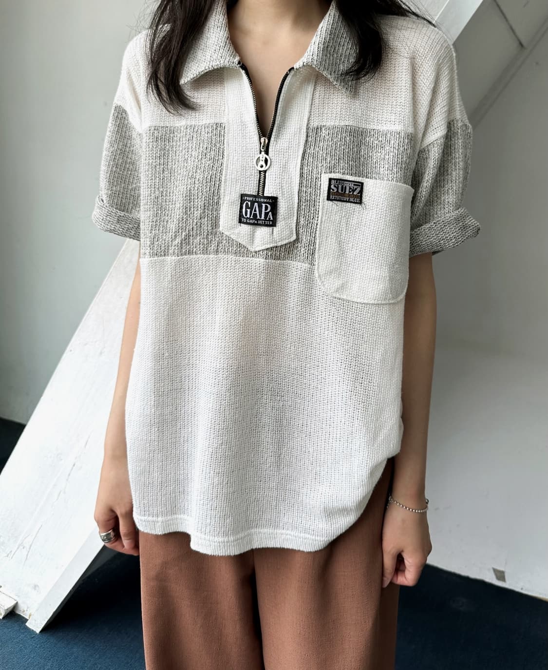 Loose gauge knit fabric polo tee 상품이미지8