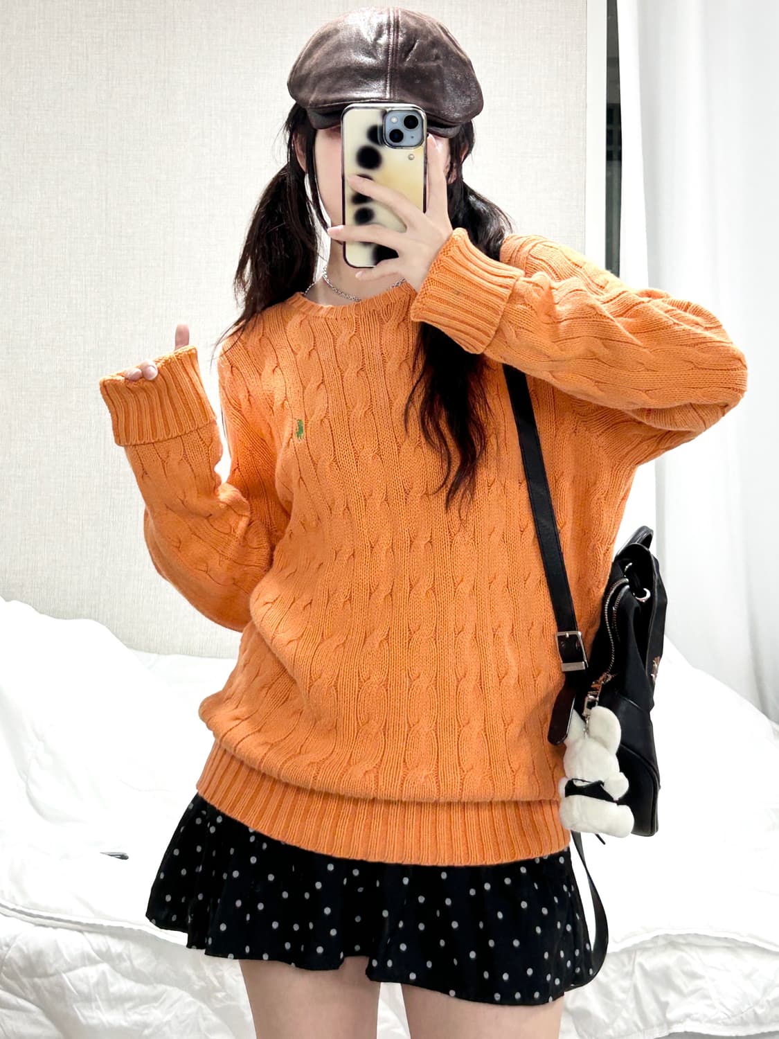 폴로 오렌지 케이블니트 상품이미지5