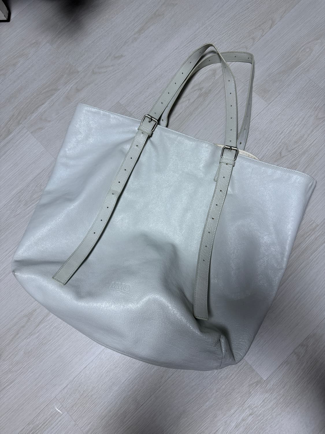 MM6 레더 빅 숄더, 크로스백 아이보리 상품이미지1