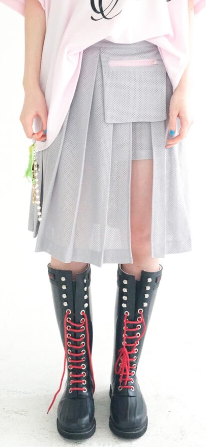 샵페어리 mesh pocket pleats skirt pants 상품이미지1