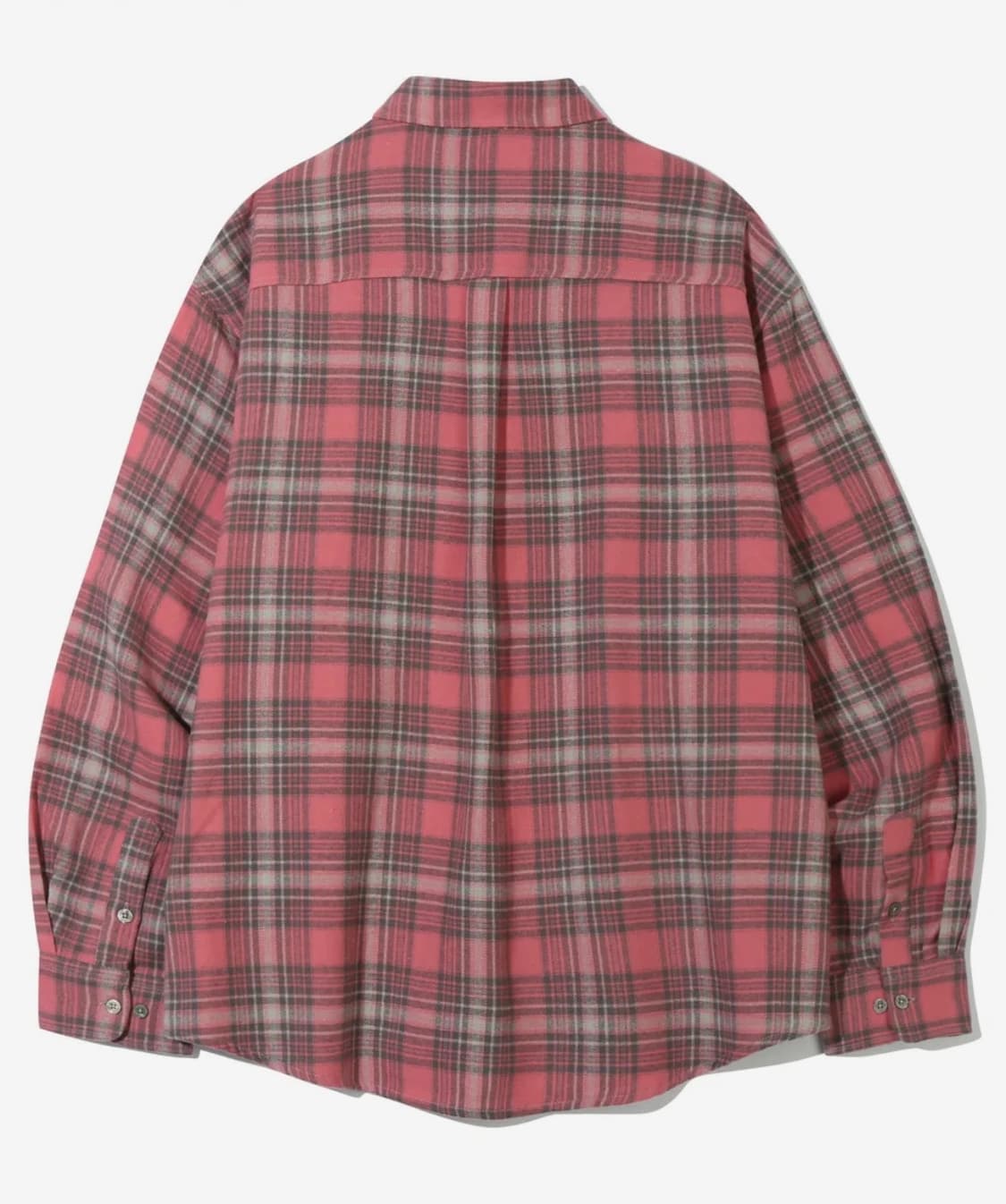 베이스모먼트 - 플란넬 플레이드 체크 셔츠 핑크 상품이미지2